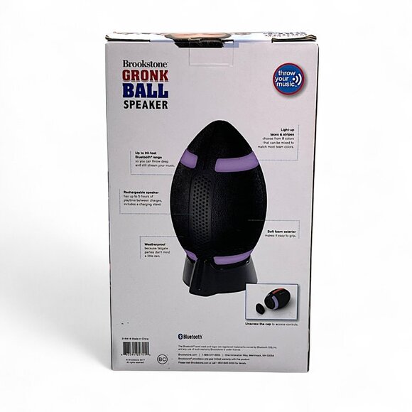 NEW Brookstone Rob Gronkowski Gronk Ball Bluetooth Wireless Football Speaker - Picture 2 of 5
